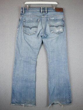 Diesel Koffha Denim Bootcut Distressed Jeans Mens 34x32